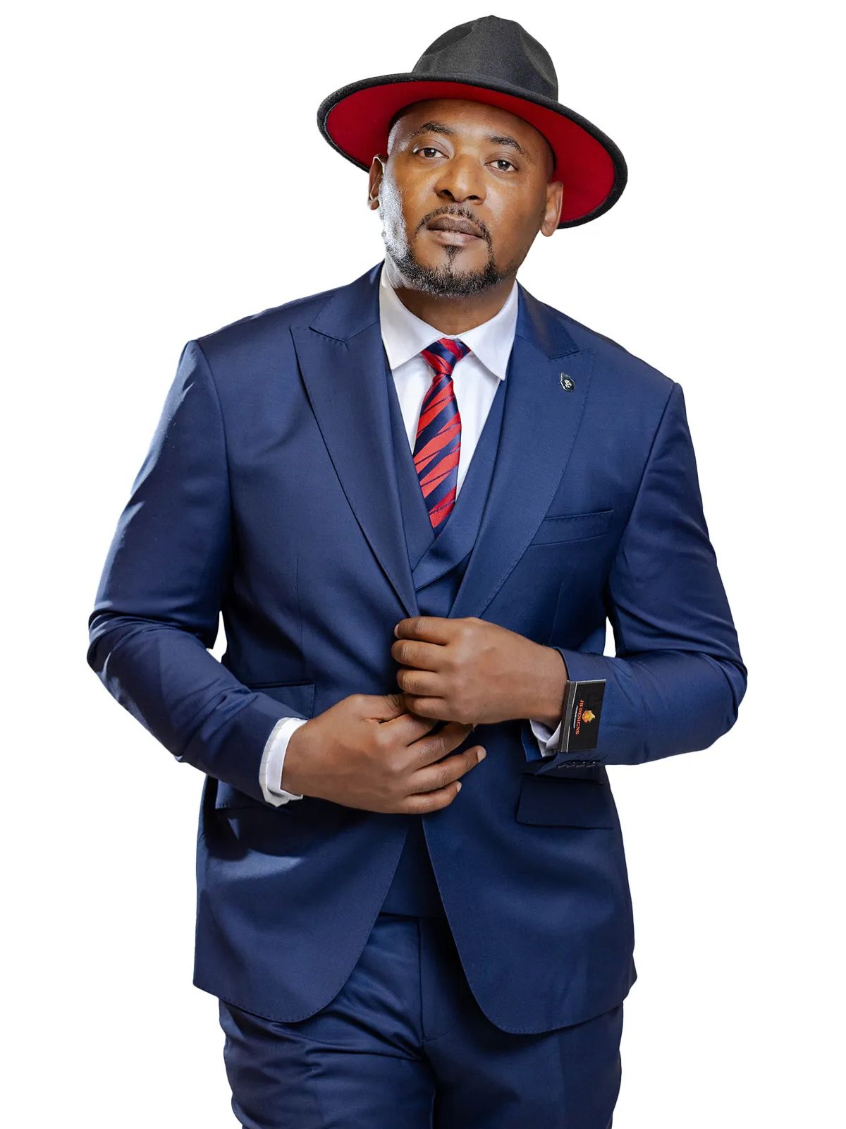 A JB 100% WOOL Blue single breasted Suit