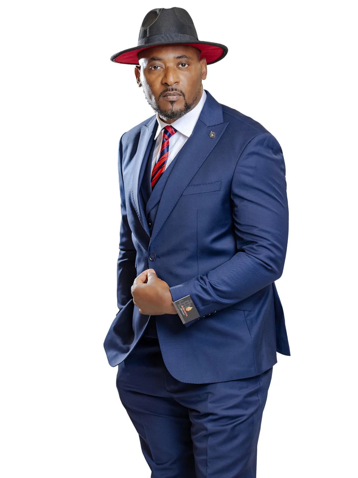 A JB 100% WOOL Blue single breasted Suit