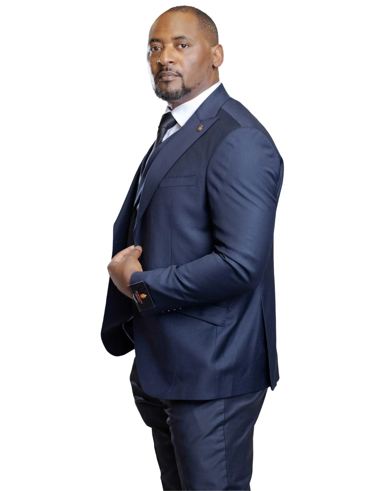 A JB 100% WOOL Dark Blue Single Breasted Suit