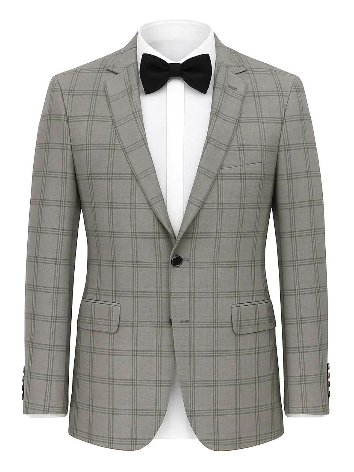 A JB Grey Plaid 3pc Suit Set