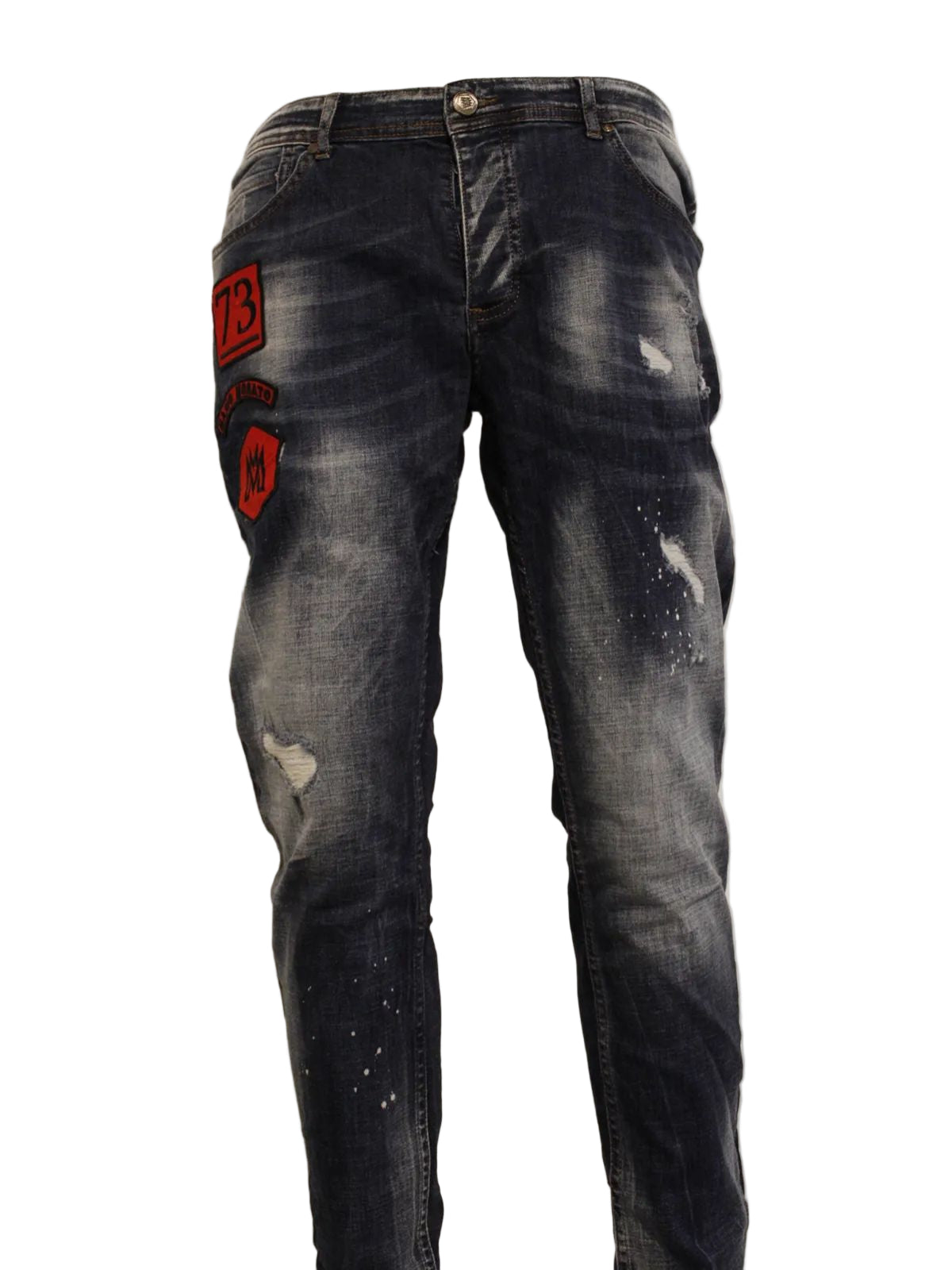 Acid Washed “73” Skinny Jeans