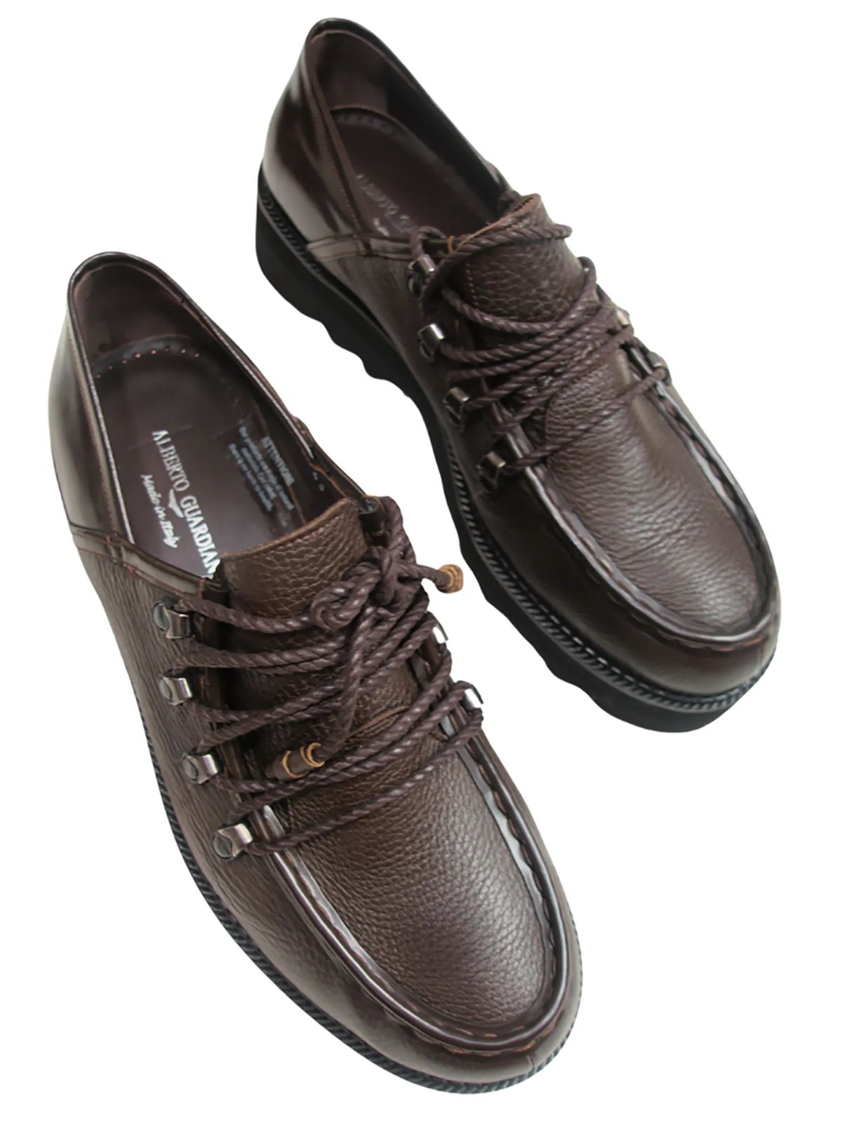 Alberto Guardiani Brown Boots with Chrome Lace Hooks