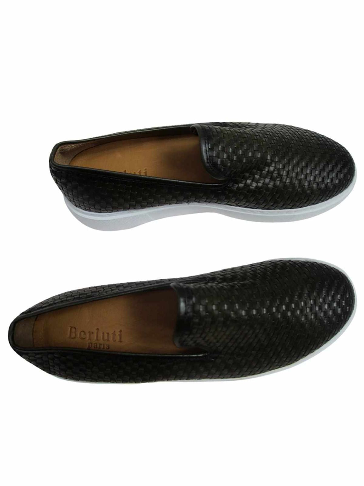 Basket Weave Black Fashion Sneakers