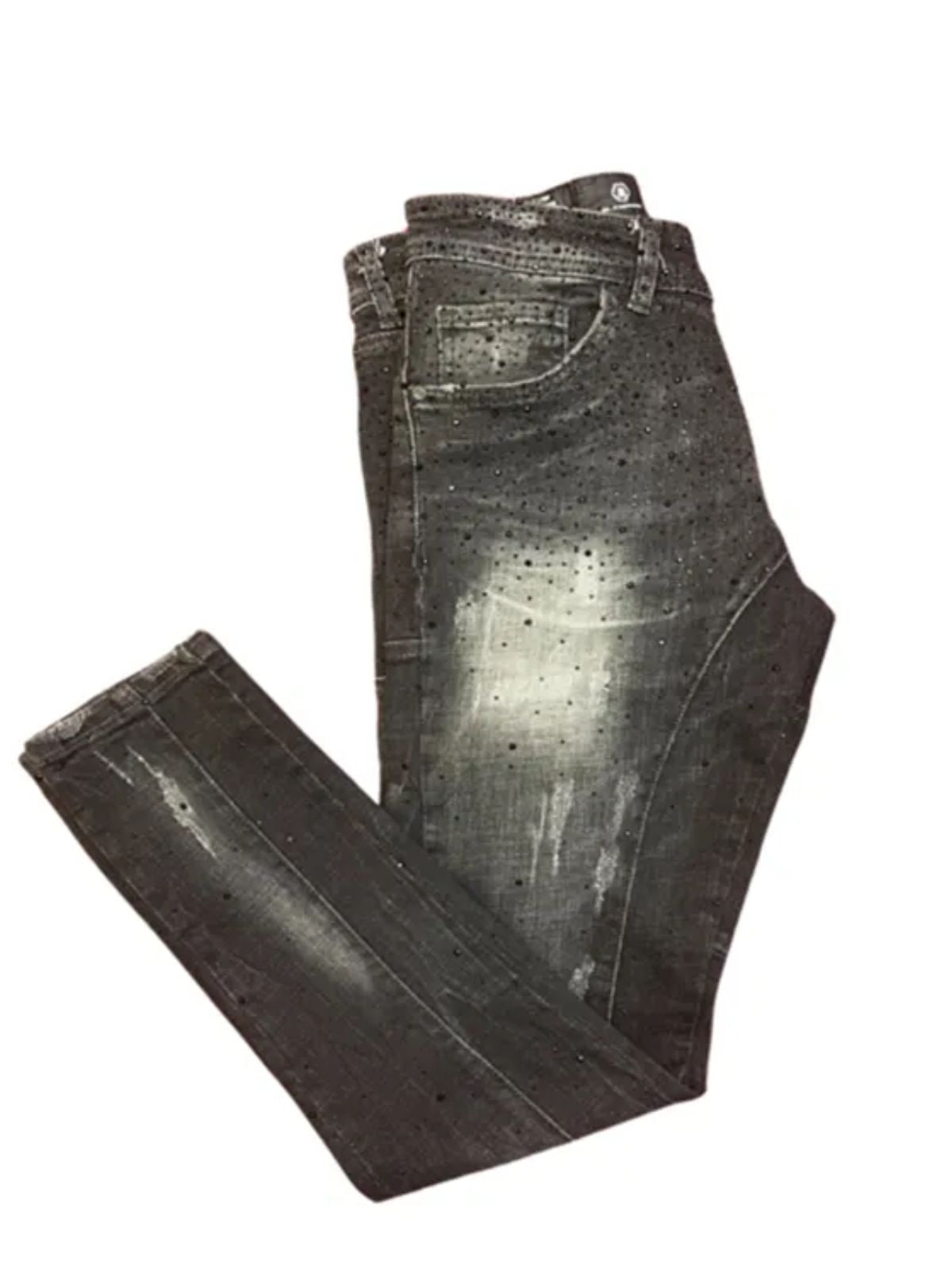 Black Diamond Acid Washed Skinny Jeans