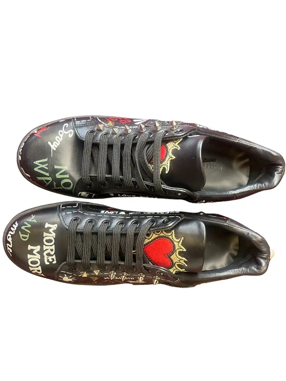 Black Graffiti High Fashion Sneakers