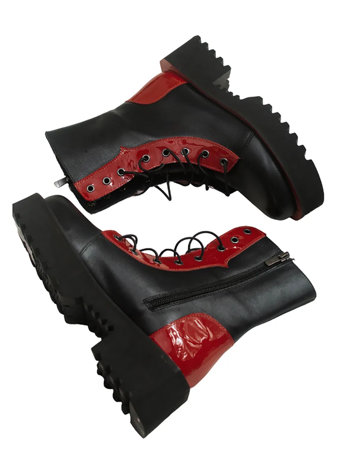 Black and Red leather Boots