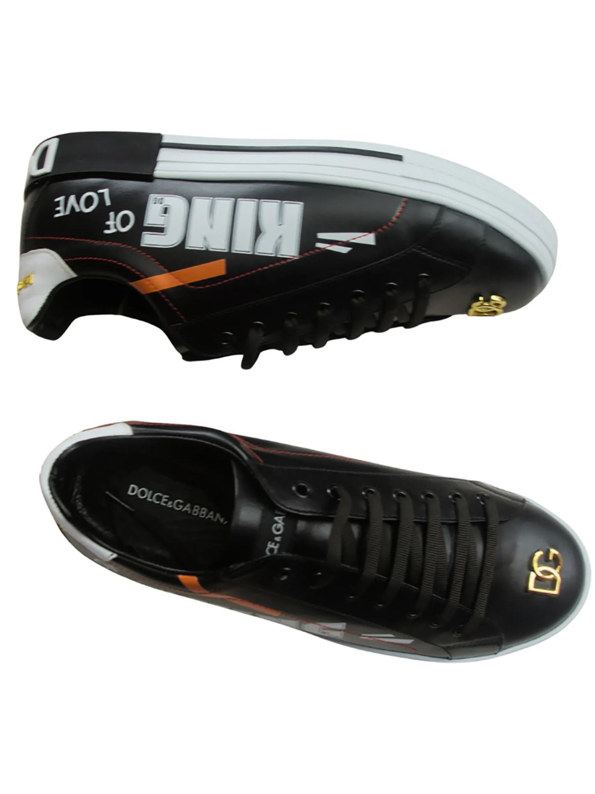 DG Black Stylish Graphic Sneakers