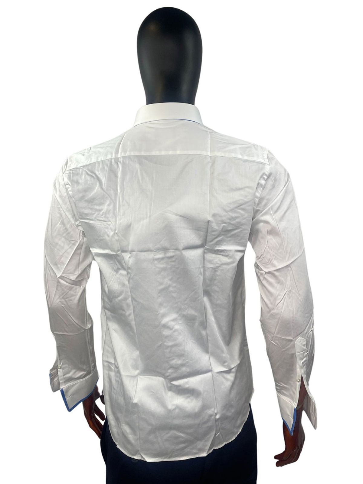 Embroided Button Line White Shirt