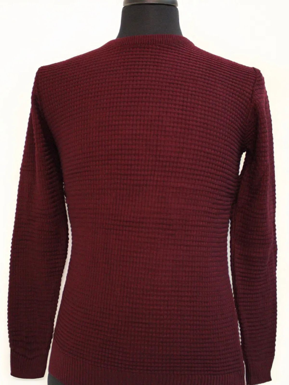 Garnet Red Regular Long Sleeve Sweater