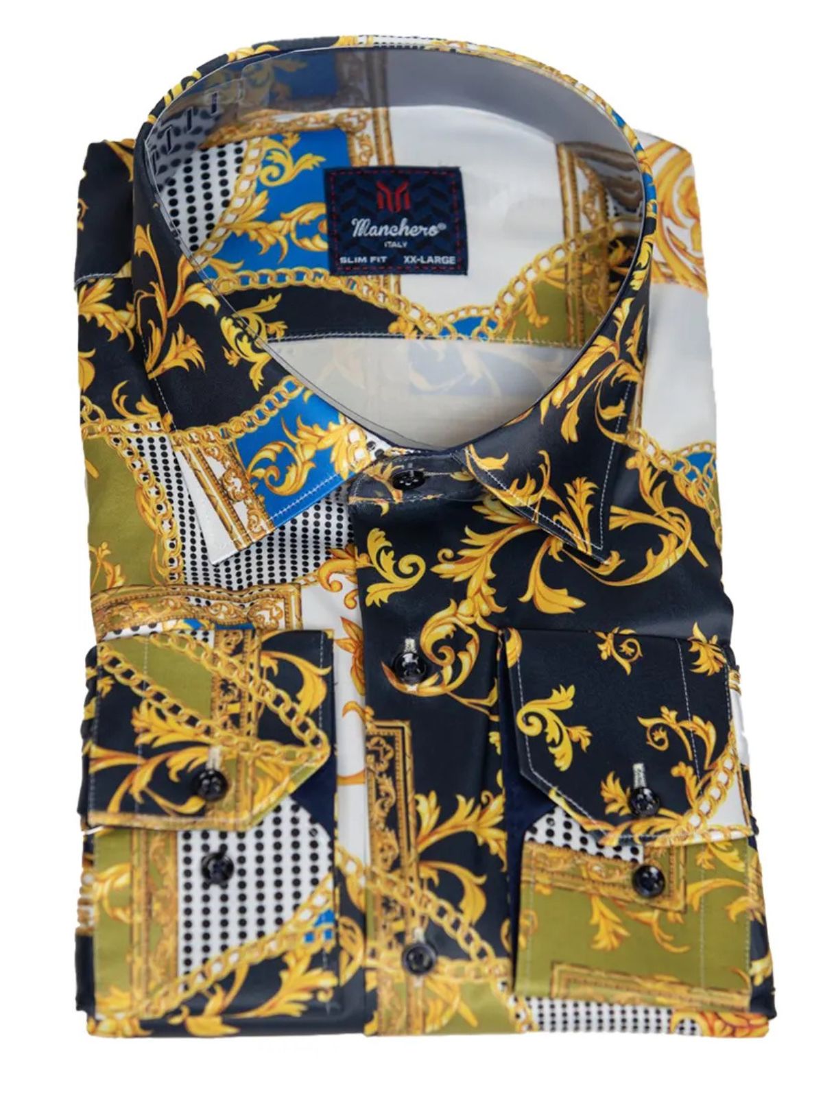Gleaming Yellow Vine Abstract Silk Shirt