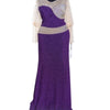 Glitery Floor Length Party Anniversary Dress with Puff Long Sleeves