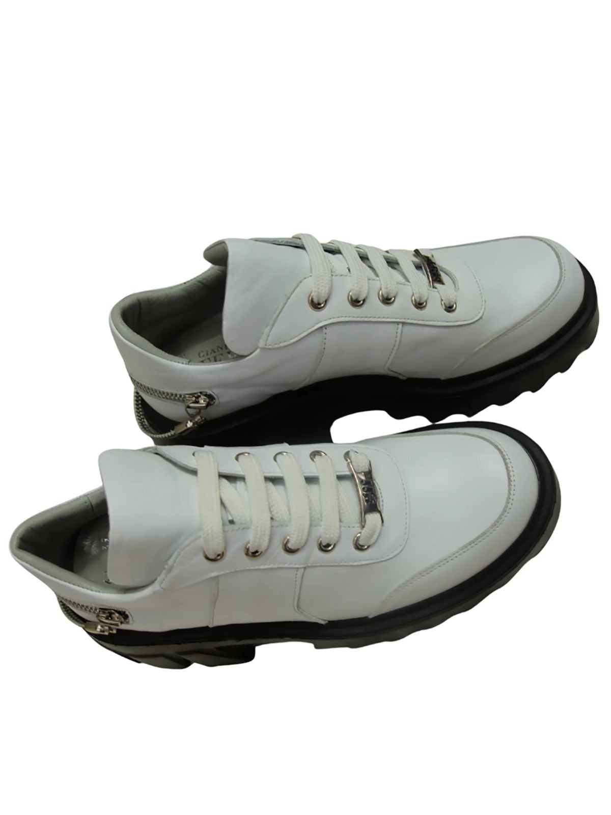 Heavy Duty Combat Sneaker Boots with Back Zipper Chain