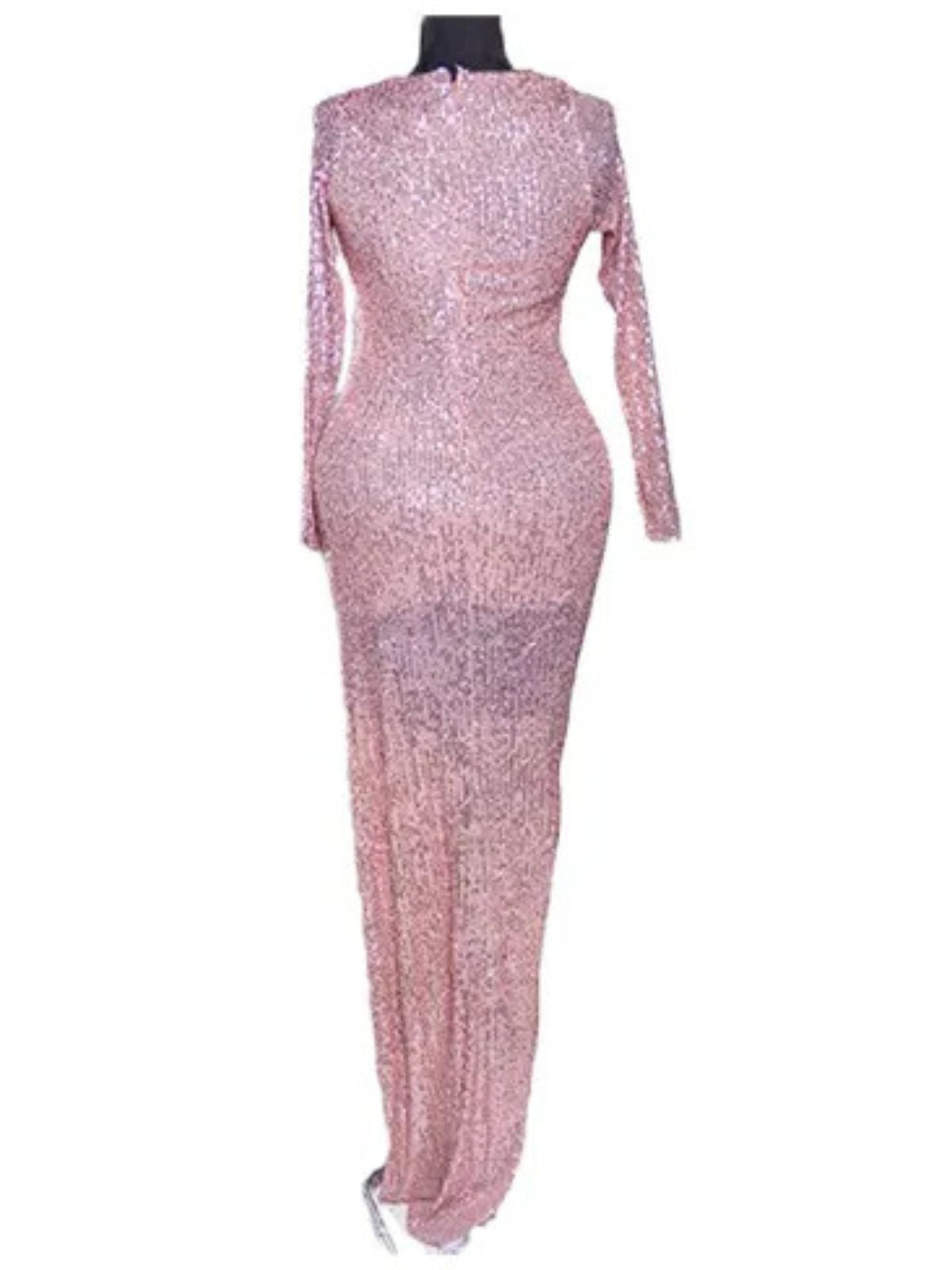 High Neck Cut Out Stretchy Fit Party Dress