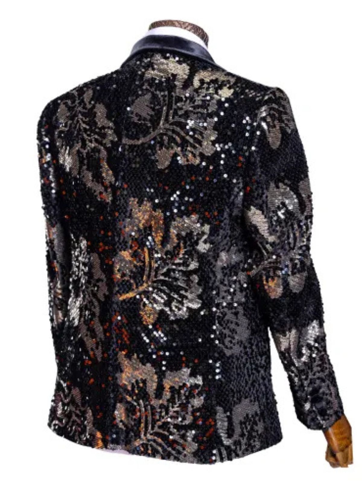 JB Designs Black and Gold Premium Slim Fit Suit Set