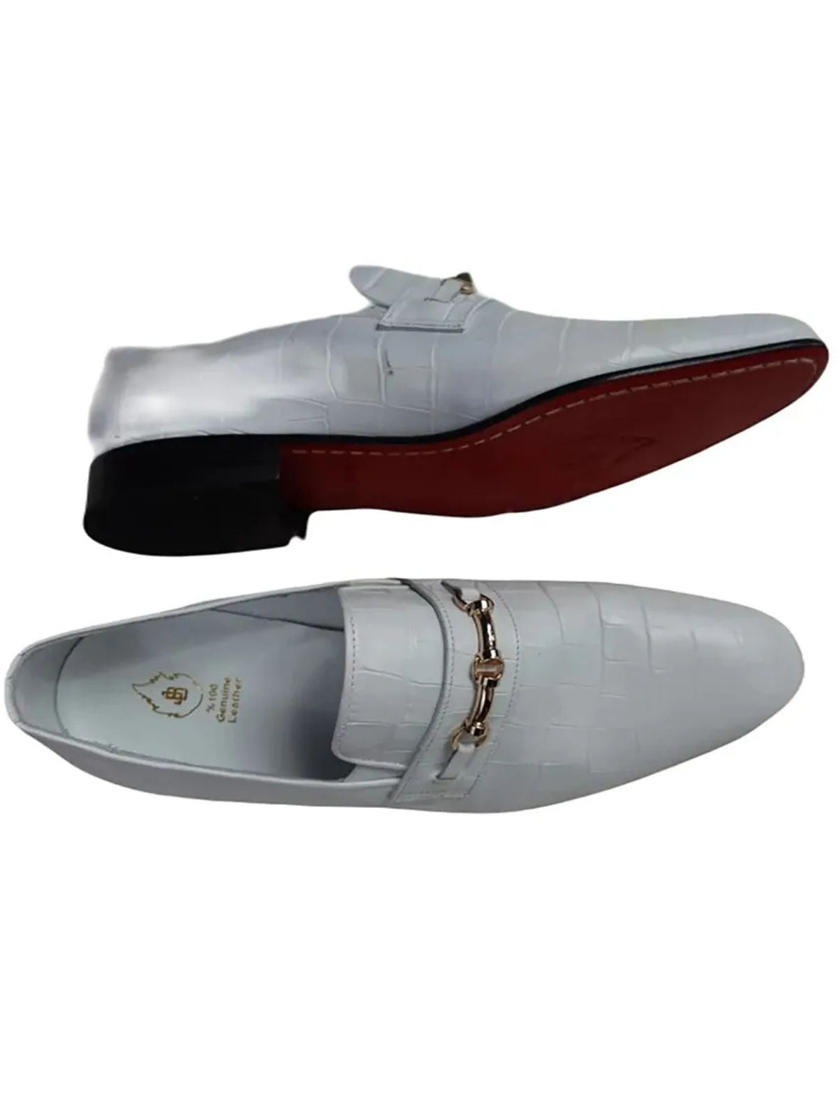 JB Designs Leather Shoes with Gold Chain