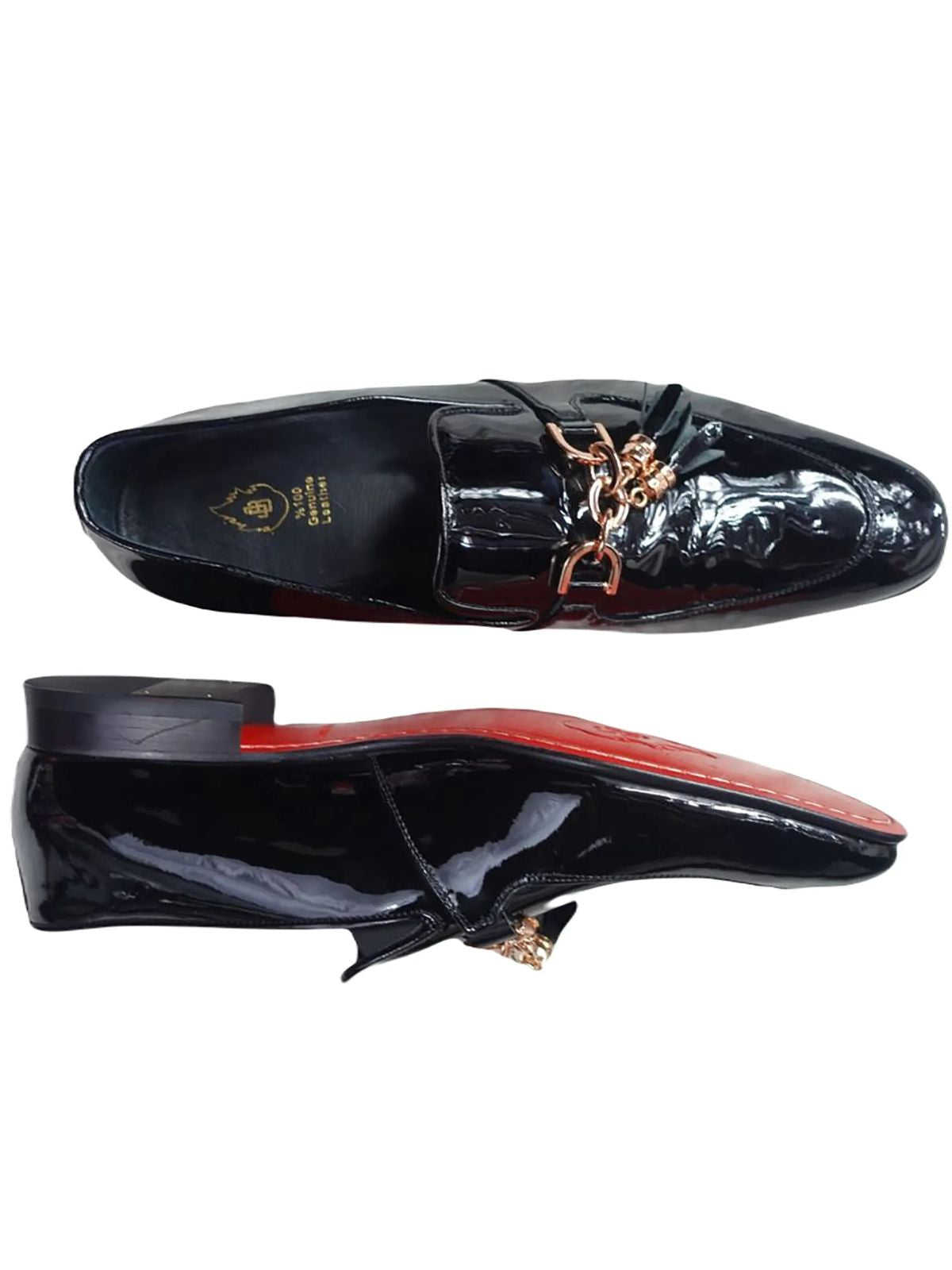 JB Designs Leather Shoes with Golden Embellishments