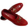 JB Designs Leather Shoes with Tussles and Golden Accessories
