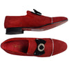 JB Designs Leather Suede Shoe with Black Bow and Gold Ring