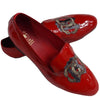 JB Designs Shiny White Leather Shoes with Embroidery