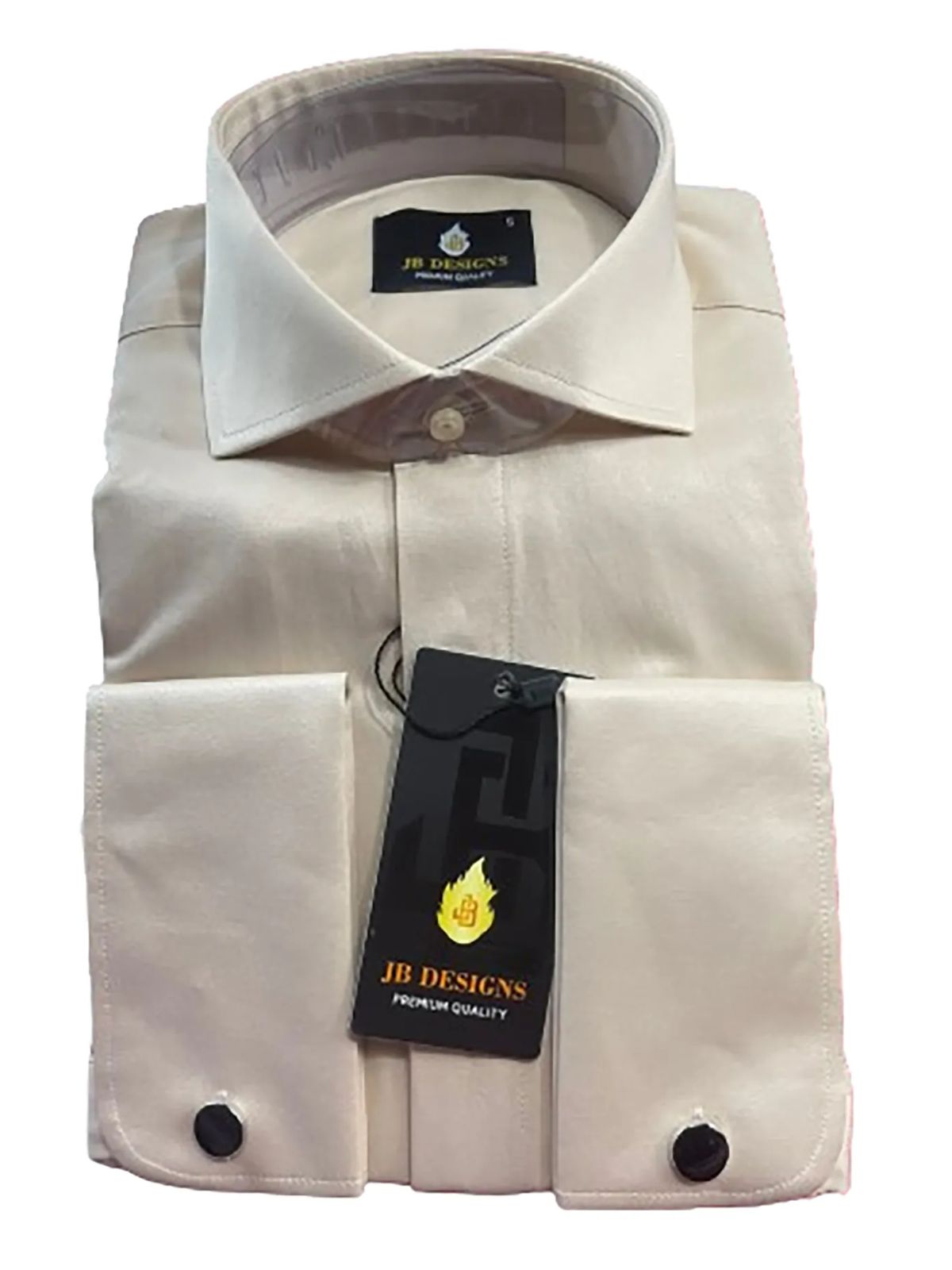 JB Designs Solid Color Cotton Long Sleeve Shirts with Black Cuffs