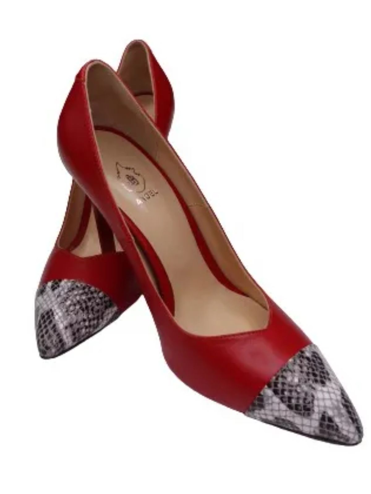 JB Designs Solid Color with Snakeskin Pointy 4inch High Heels