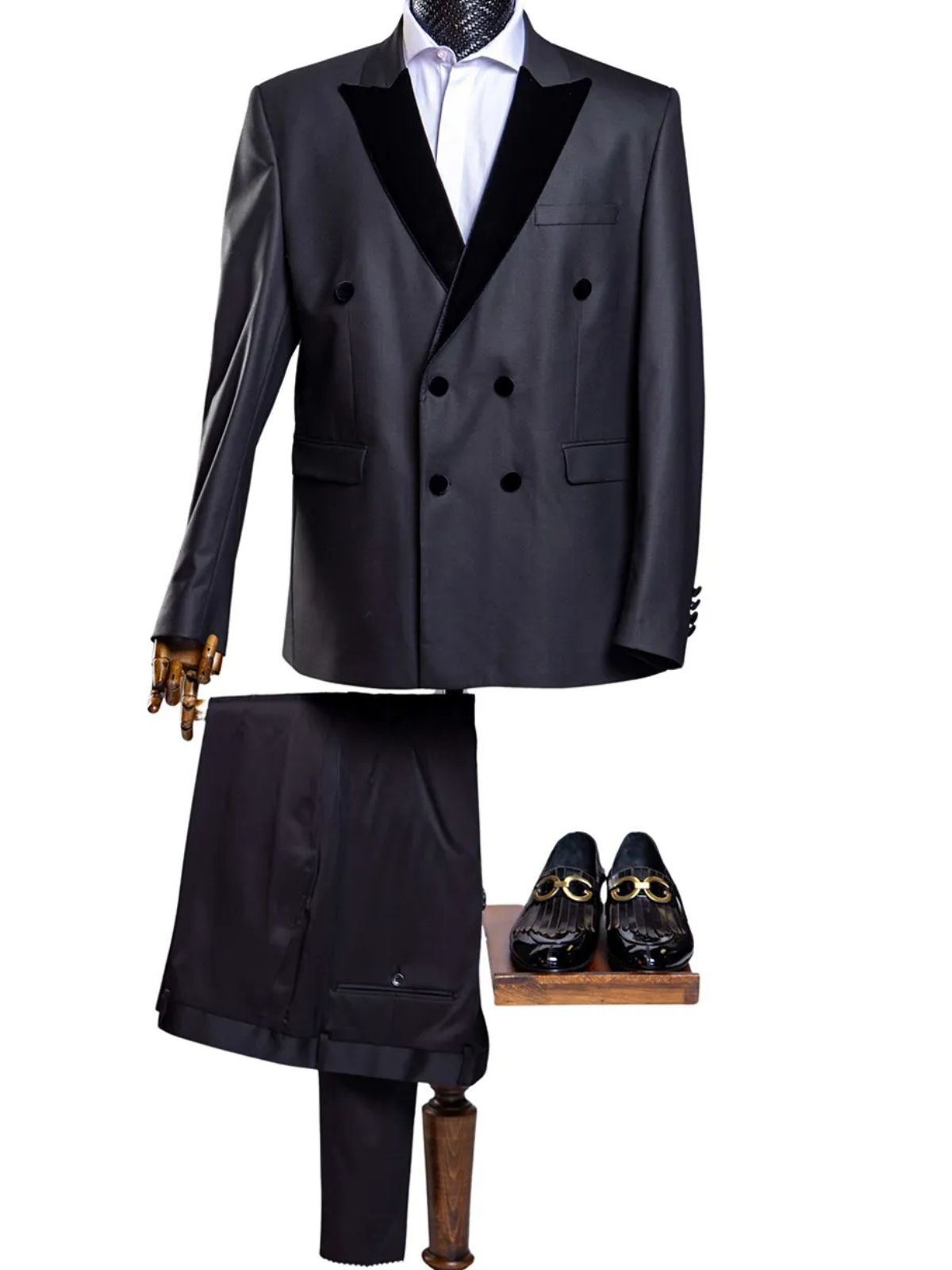 JB Designs Velvet Collar 3pc Suit Set