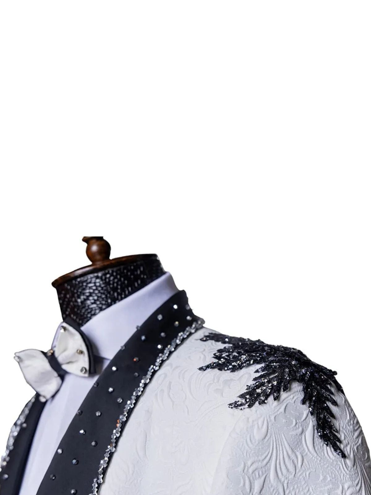 JB Men’s 3pc Slim Fit Stylish Beaded Designs Wedding Suit