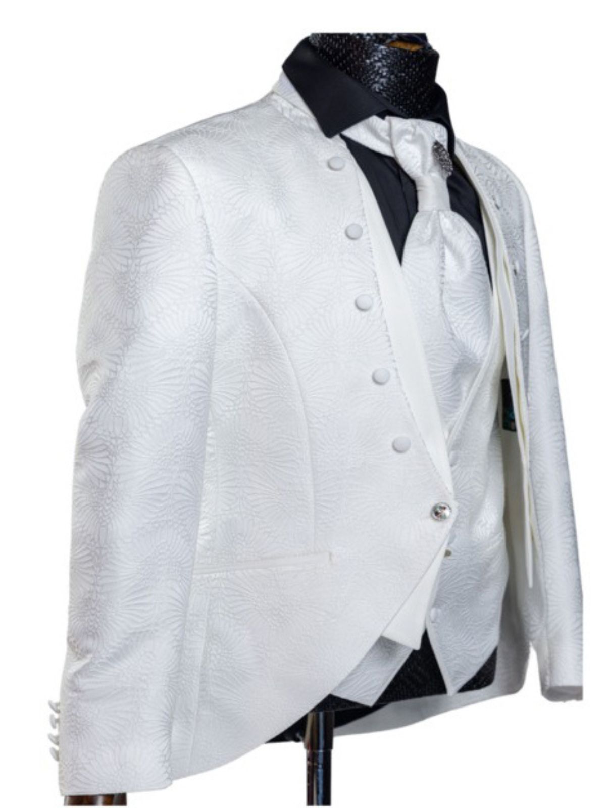 JB Quesste Men’s 3pc Johdpuri Slim Fit, Floral Blazer Suit Set