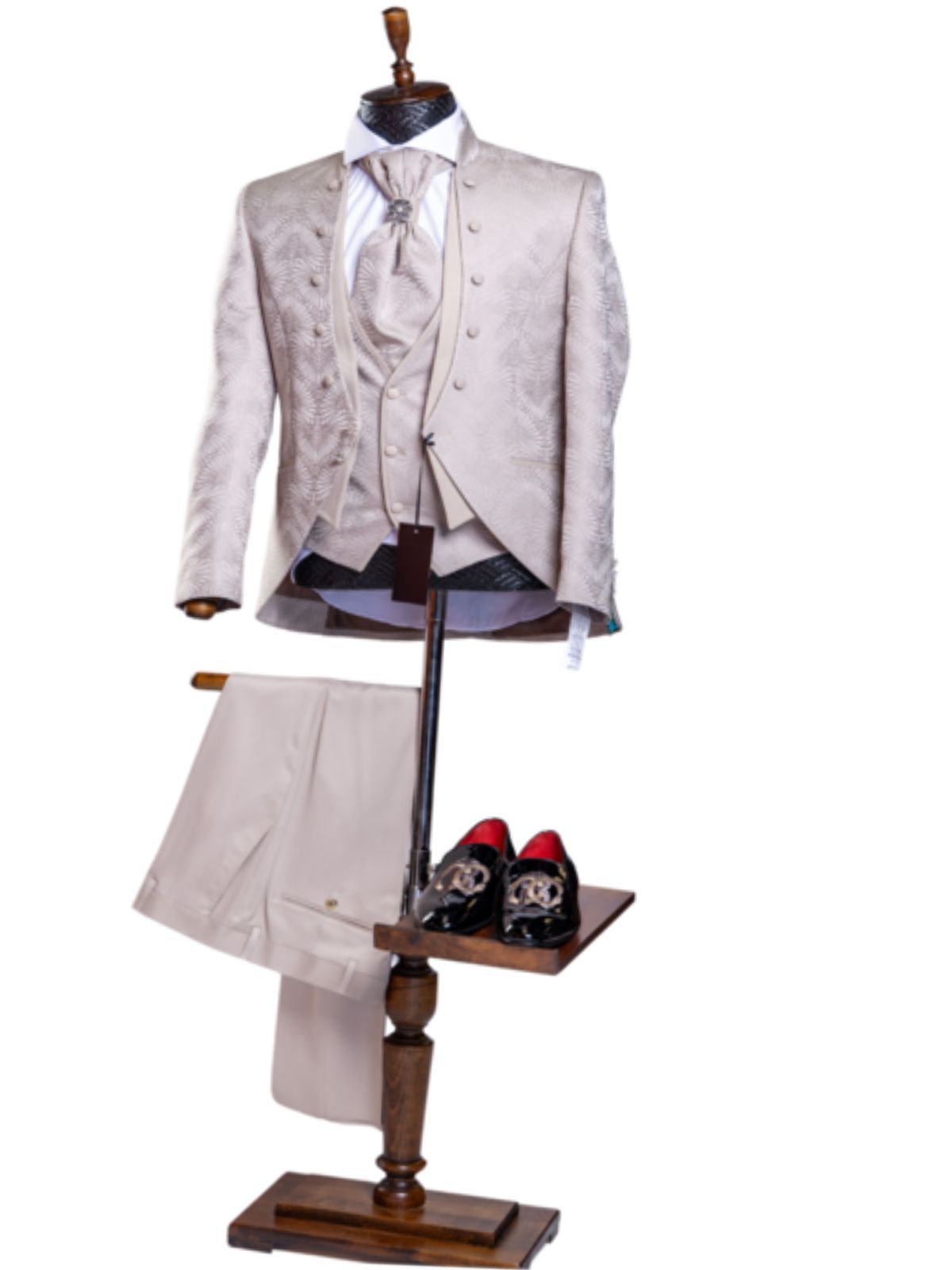 JB Quesste Men’s 3pc Johdpuri Slim Fit, Floral Blazer Suit Set