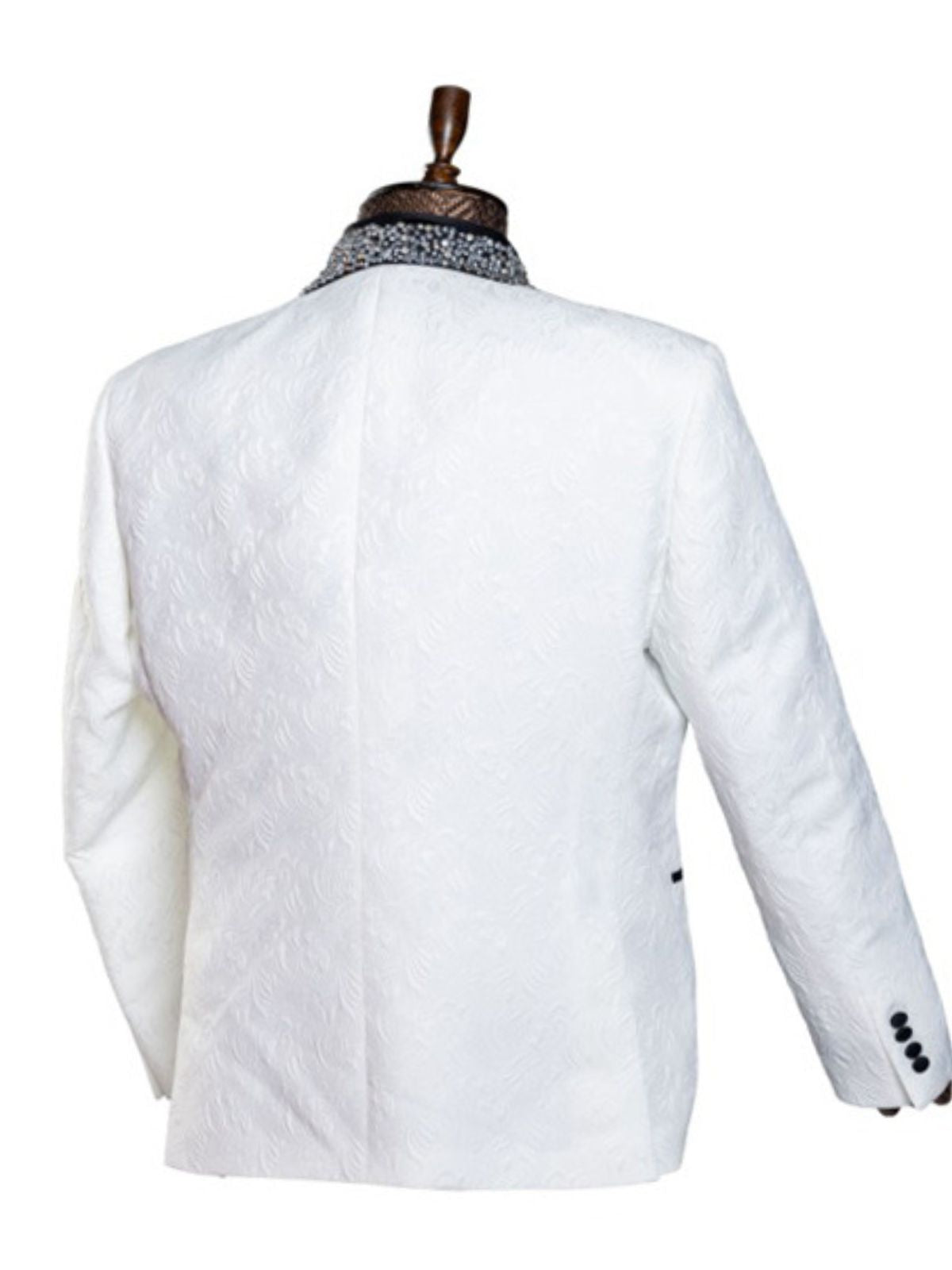 JB Quesste Men’s 3pc Johdpuri Slim Fit, Floral Blazer Suit Set