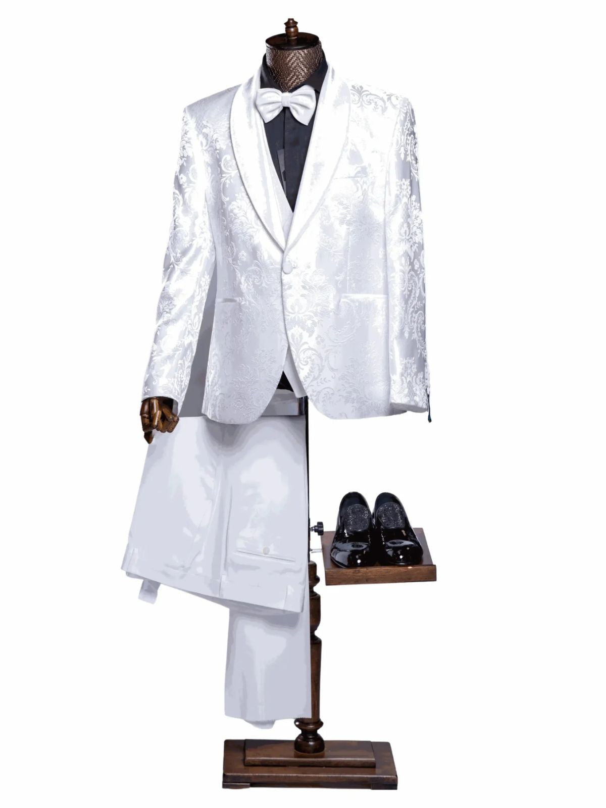 JB Quesste Men’s 3pc Slim Fit With Floral Blazer Wedding Suit