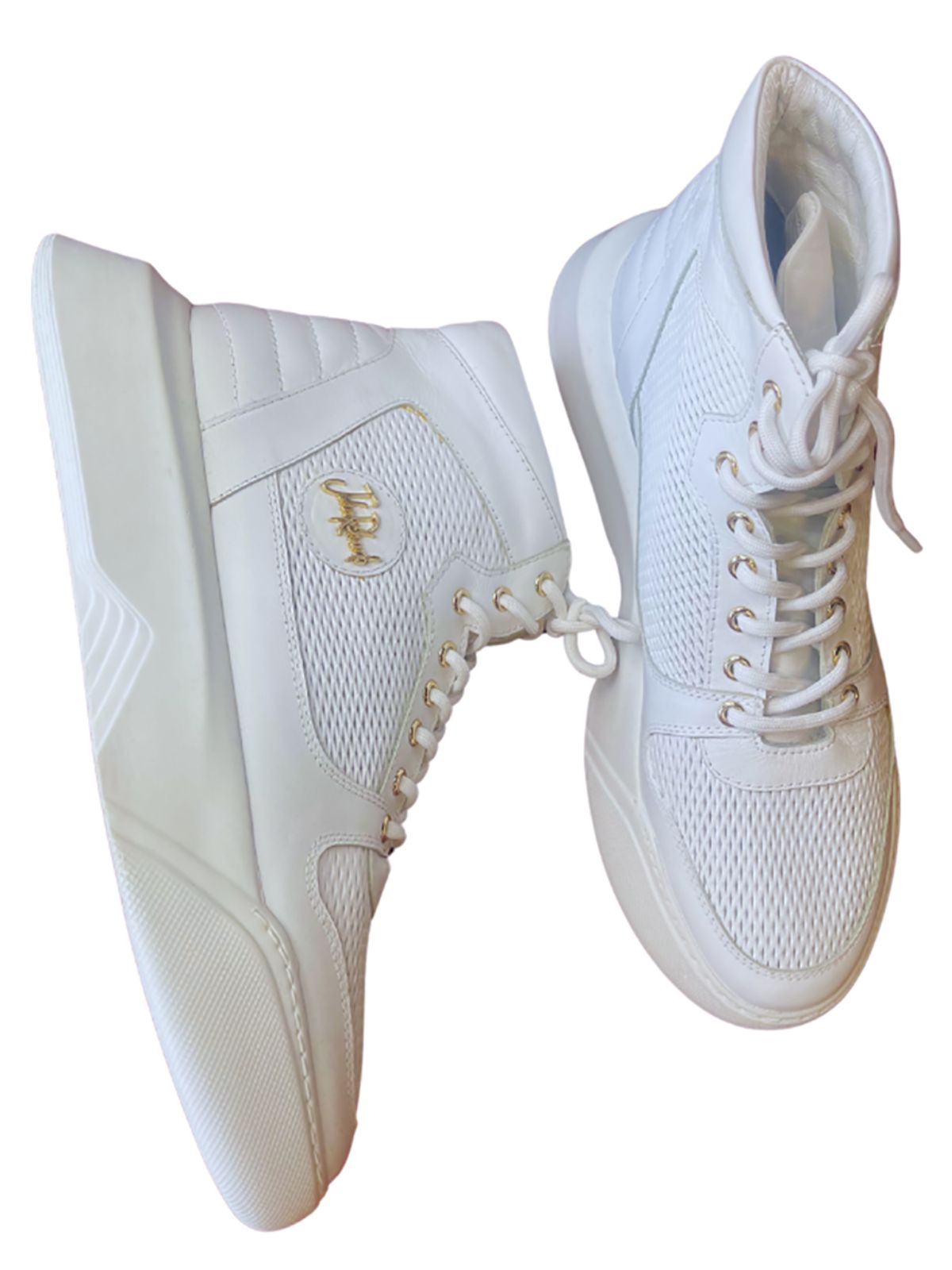 JR White Midi Fashion Walking Sneakers