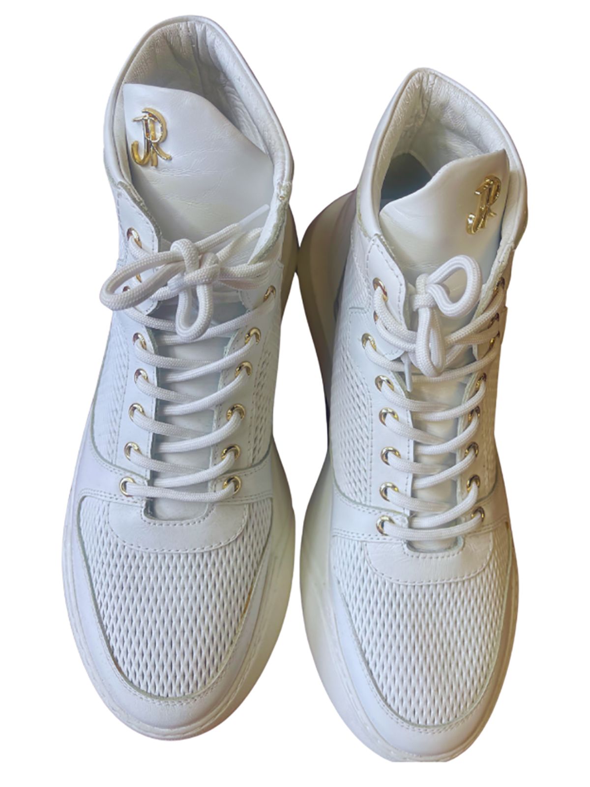JR White Midi Fashion Walking Sneakers