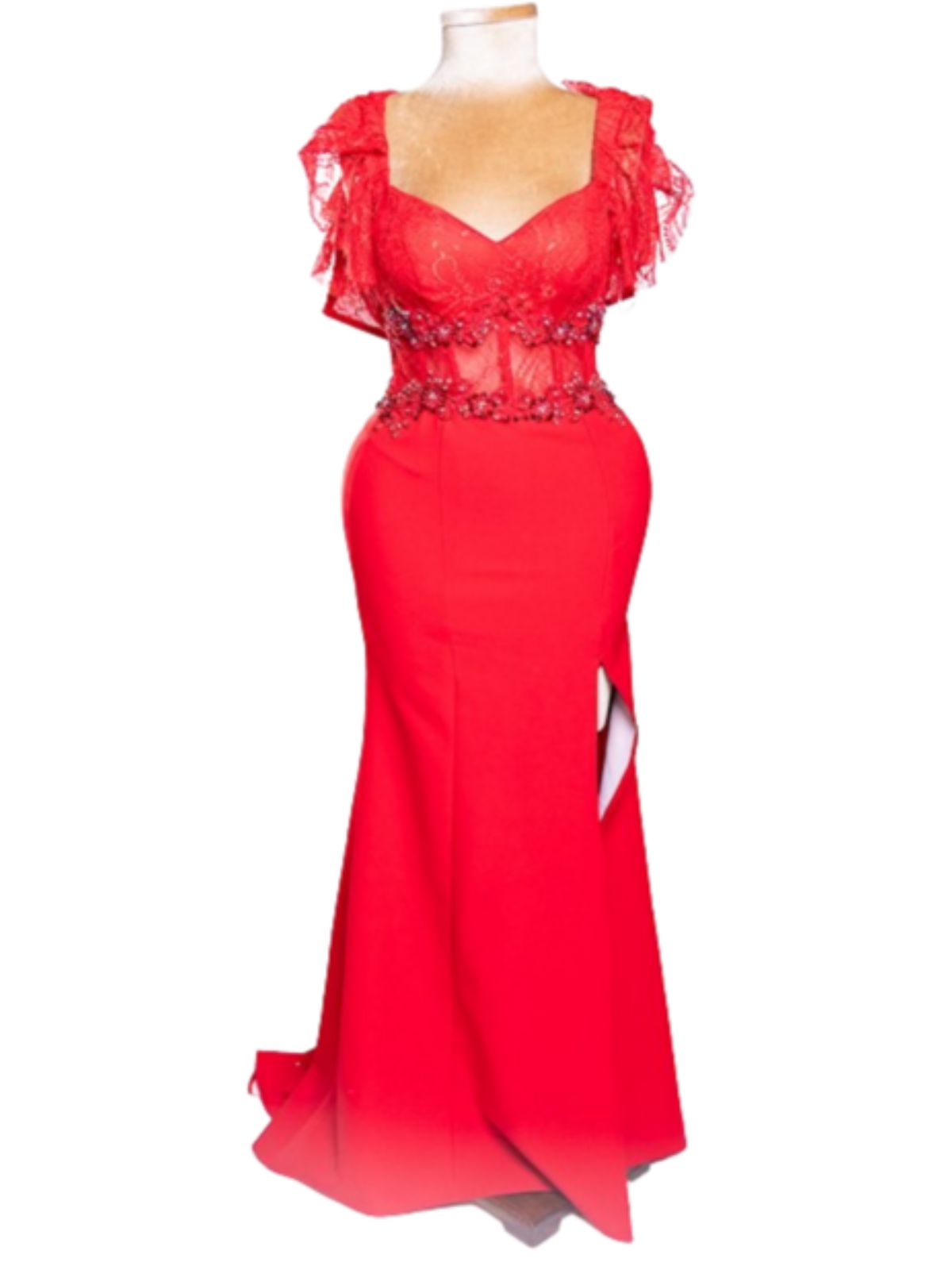 Lace Sequence Party Anniversary Prom Dress