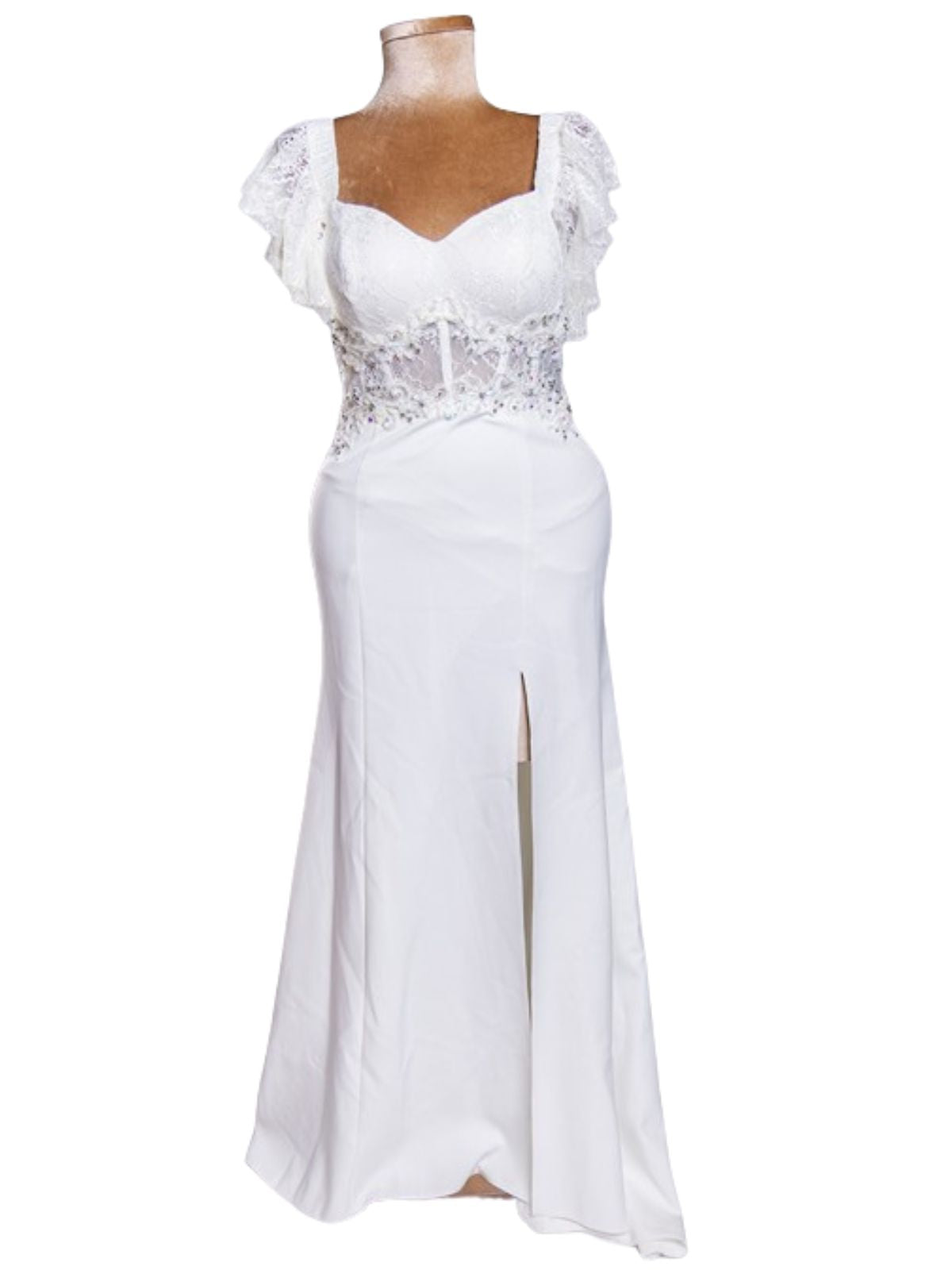 Lace Sequence Party Anniversary Prom Dress