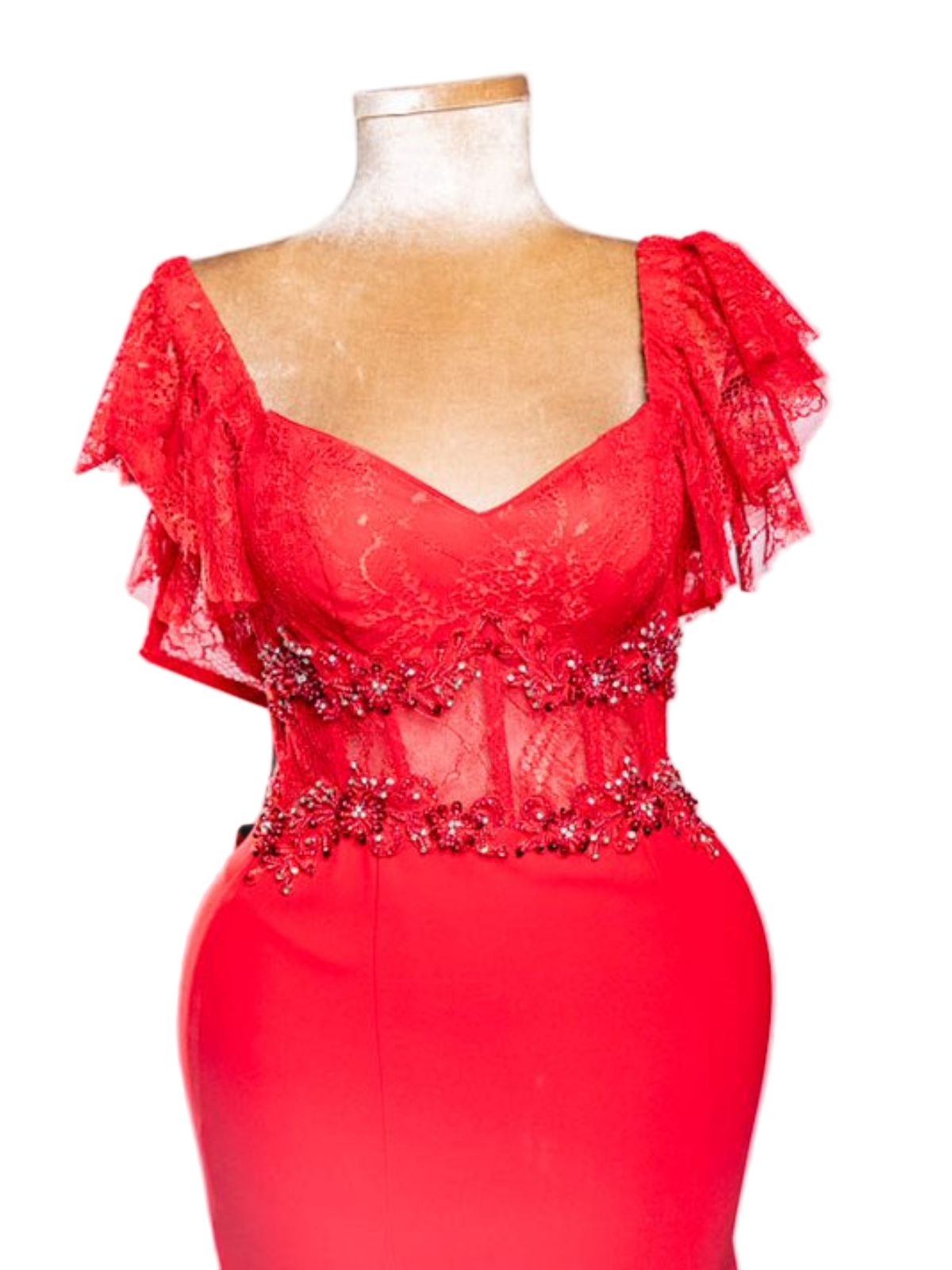 Lace Sequence Party Anniversary Prom Dress