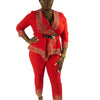 Ladies 2pc Pant and Blouse Party Cocktail Set with Belt