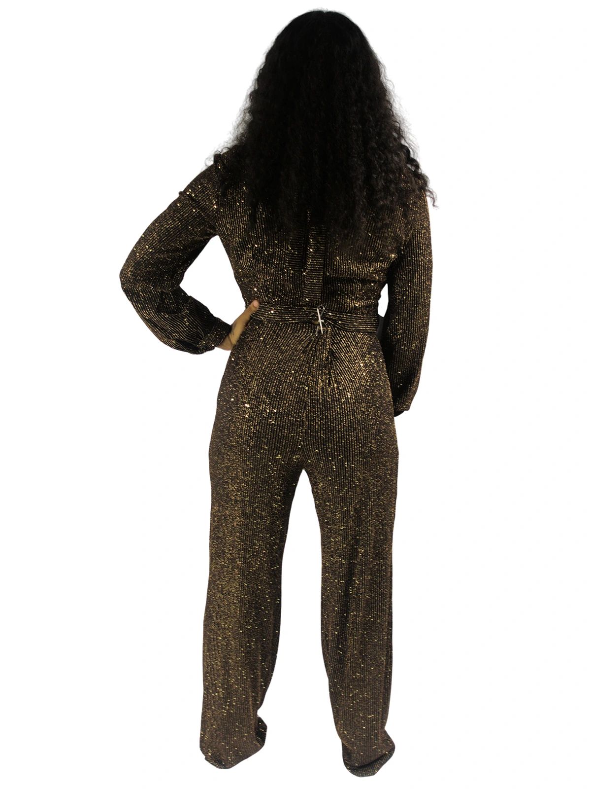 Ladies Sequin 2pc Bodycon Pant and Blouse Party Set