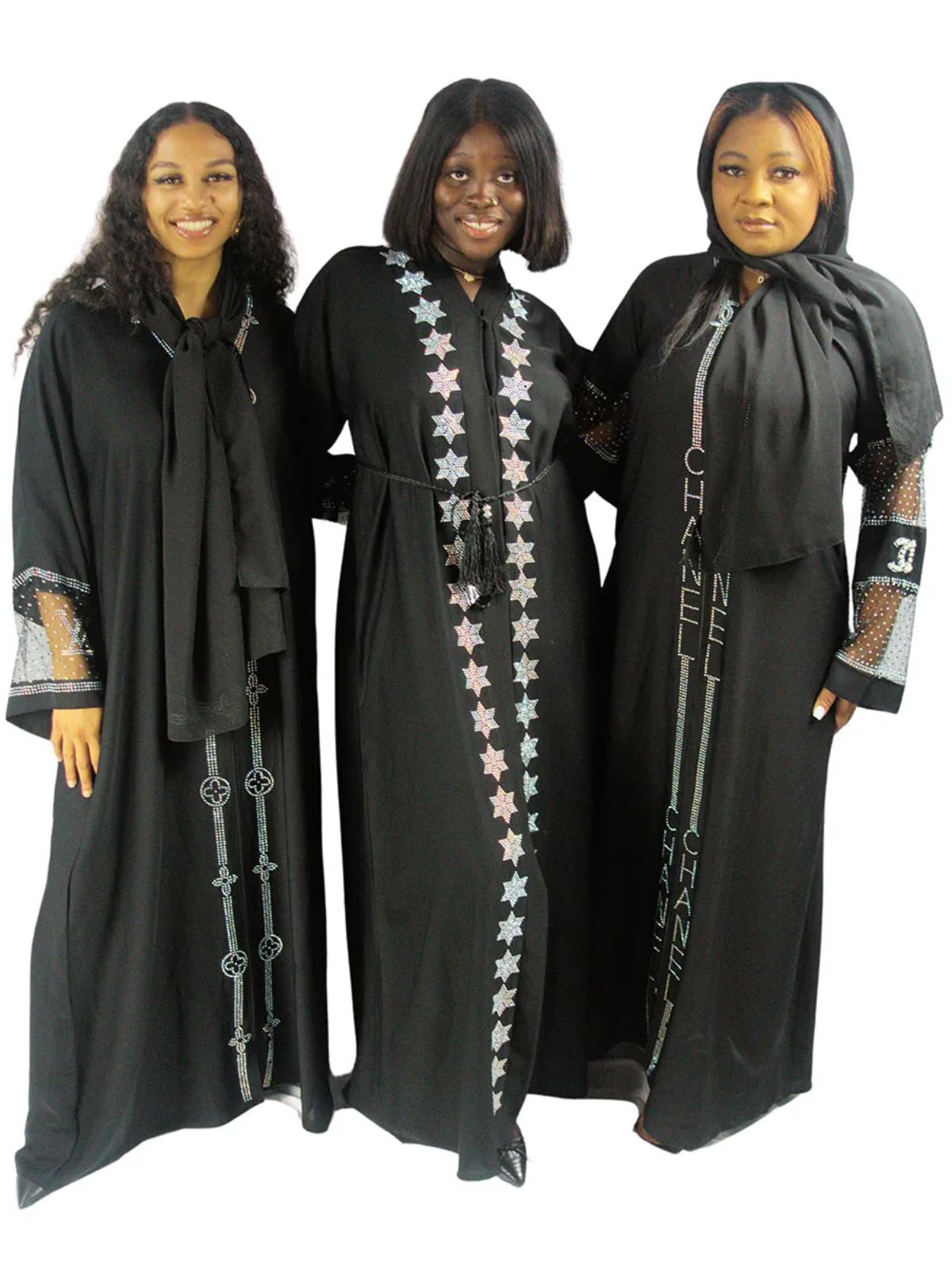 Ladies’ Black Abaya/Agbaya Lightweight Long-sleeved Kaftan Maxi Dress