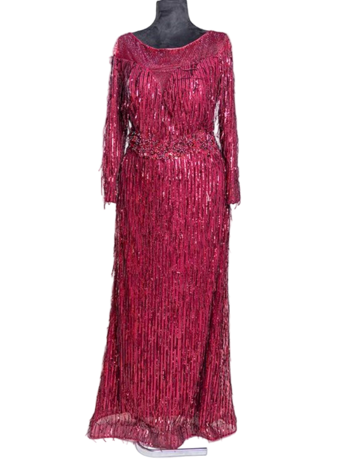 Long Sleeve Tussels Party Anniversary Dress