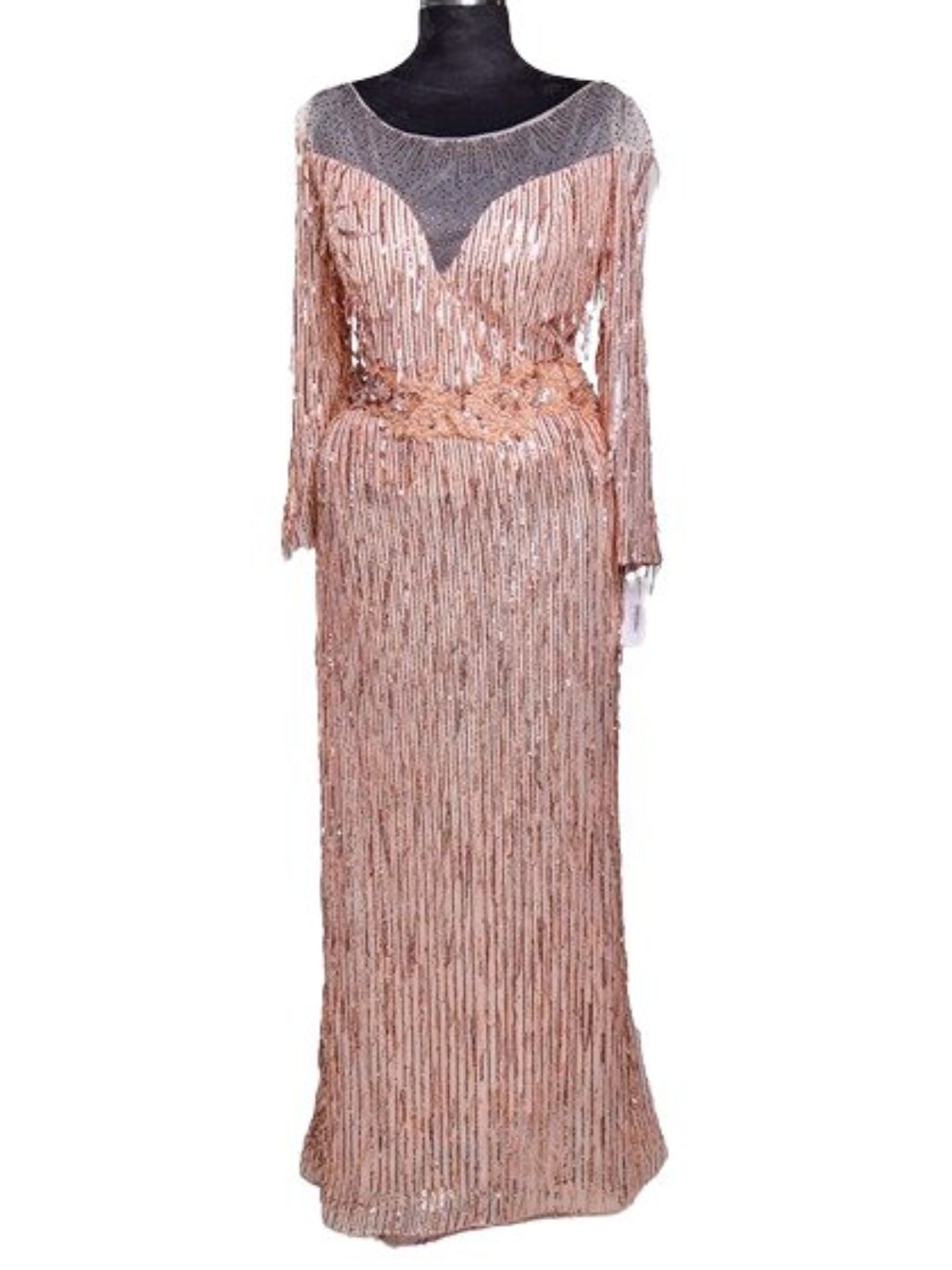 Long Sleeve Tussels Party Anniversary Dress