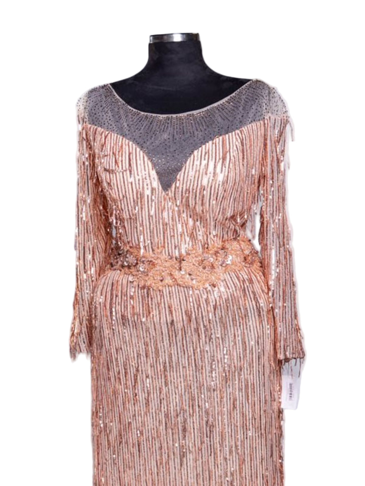 Long Sleeve Tussels Party Anniversary Dress