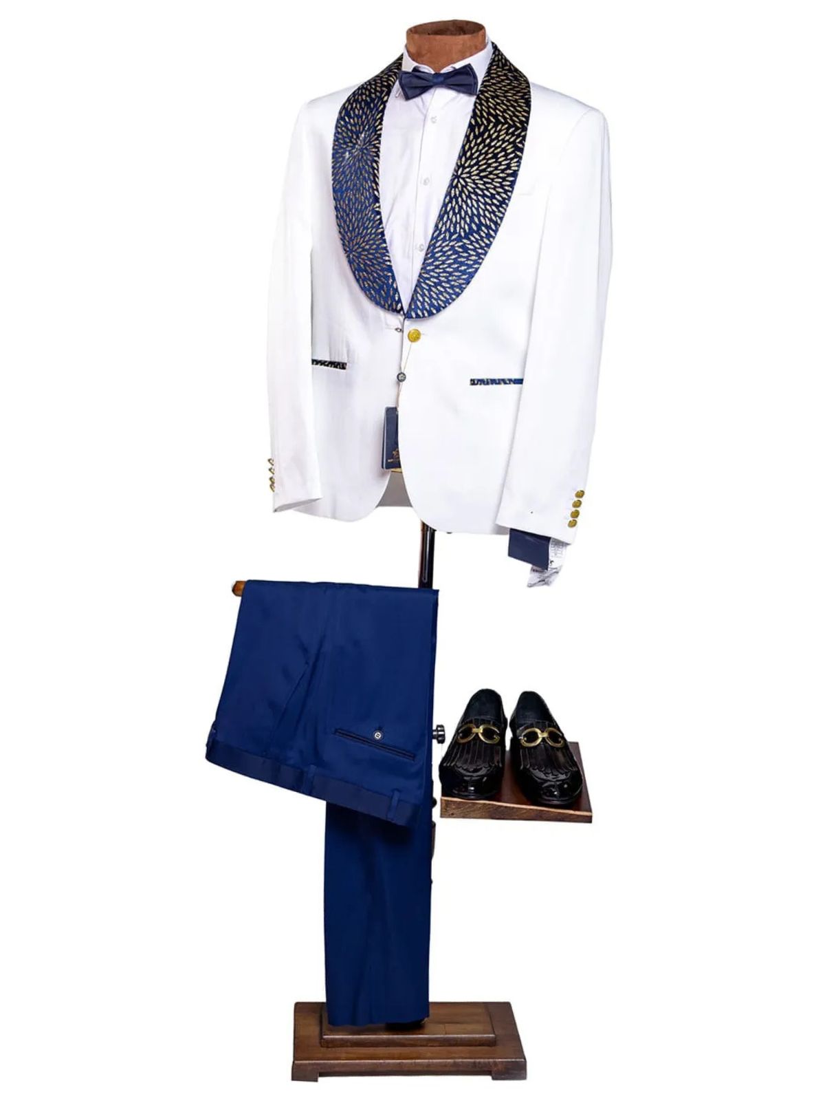 Marco Lorenzo Men’s 2pc Slim Fit Stylish Collar Wedding Suit