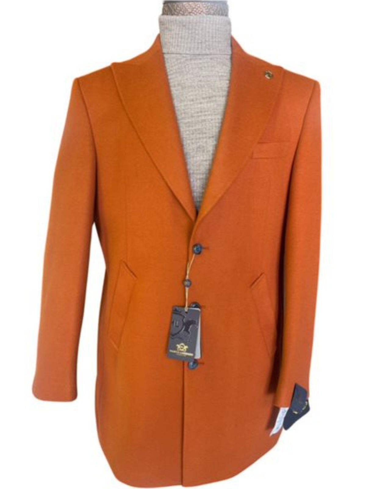 Marco Lorenzo Single Breasted Bright Colors Men’s Trench Coats Waist Coats