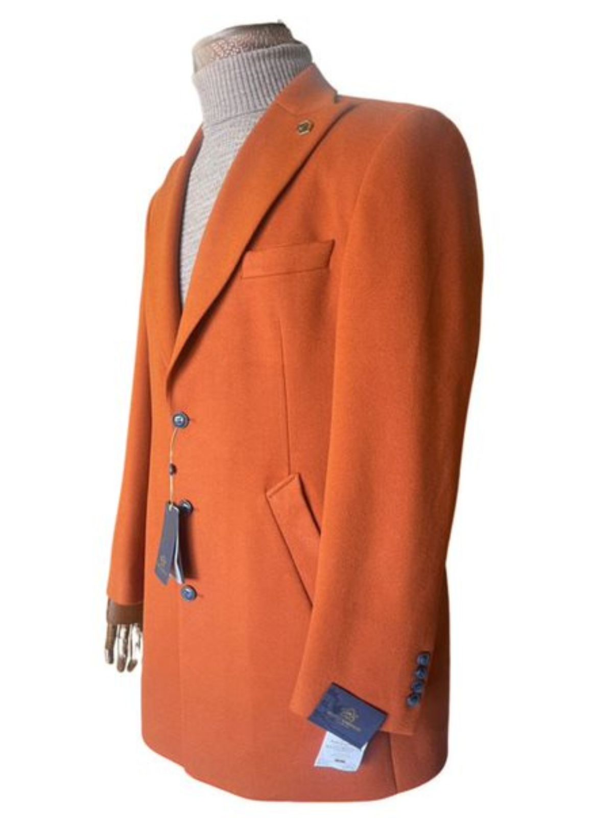 Marco Lorenzo Single Breasted Bright Colors Men’s Trench Coats Waist Coats
