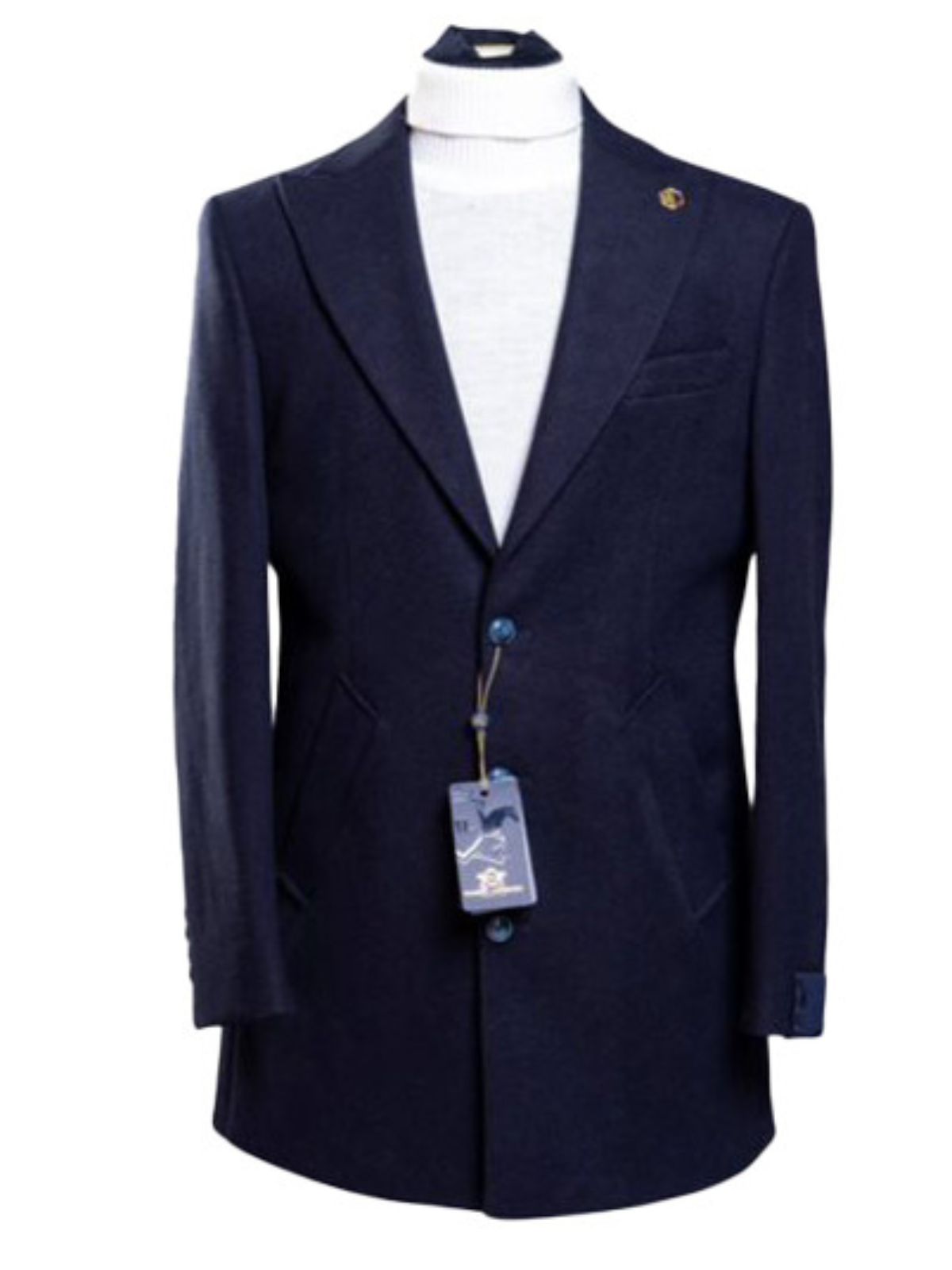 Marco Lorenzo Single Breasted Dark Colors Men’s Trench Coats Waist Coats