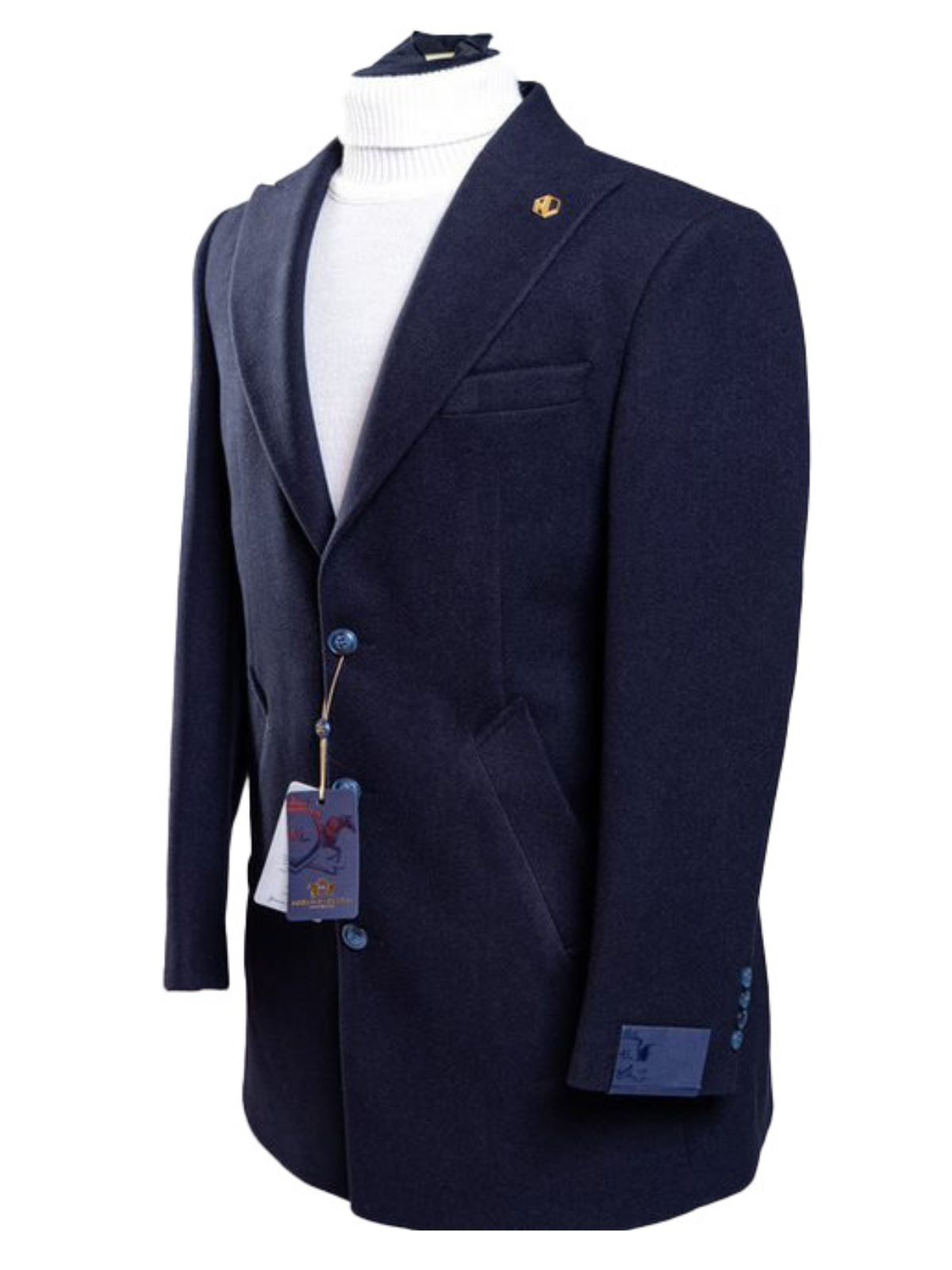 Marco Lorenzo Single Breasted Dark Colors Men’s Trench Coats Waist Coats