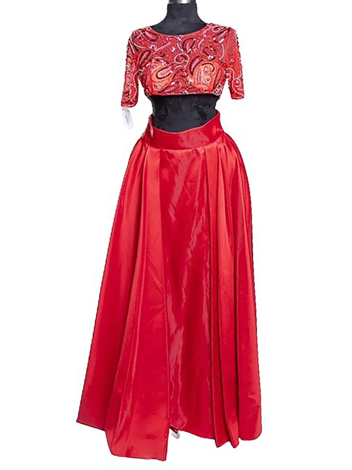 Maxi Skirt and Crop Top Blouse Party Cocktails