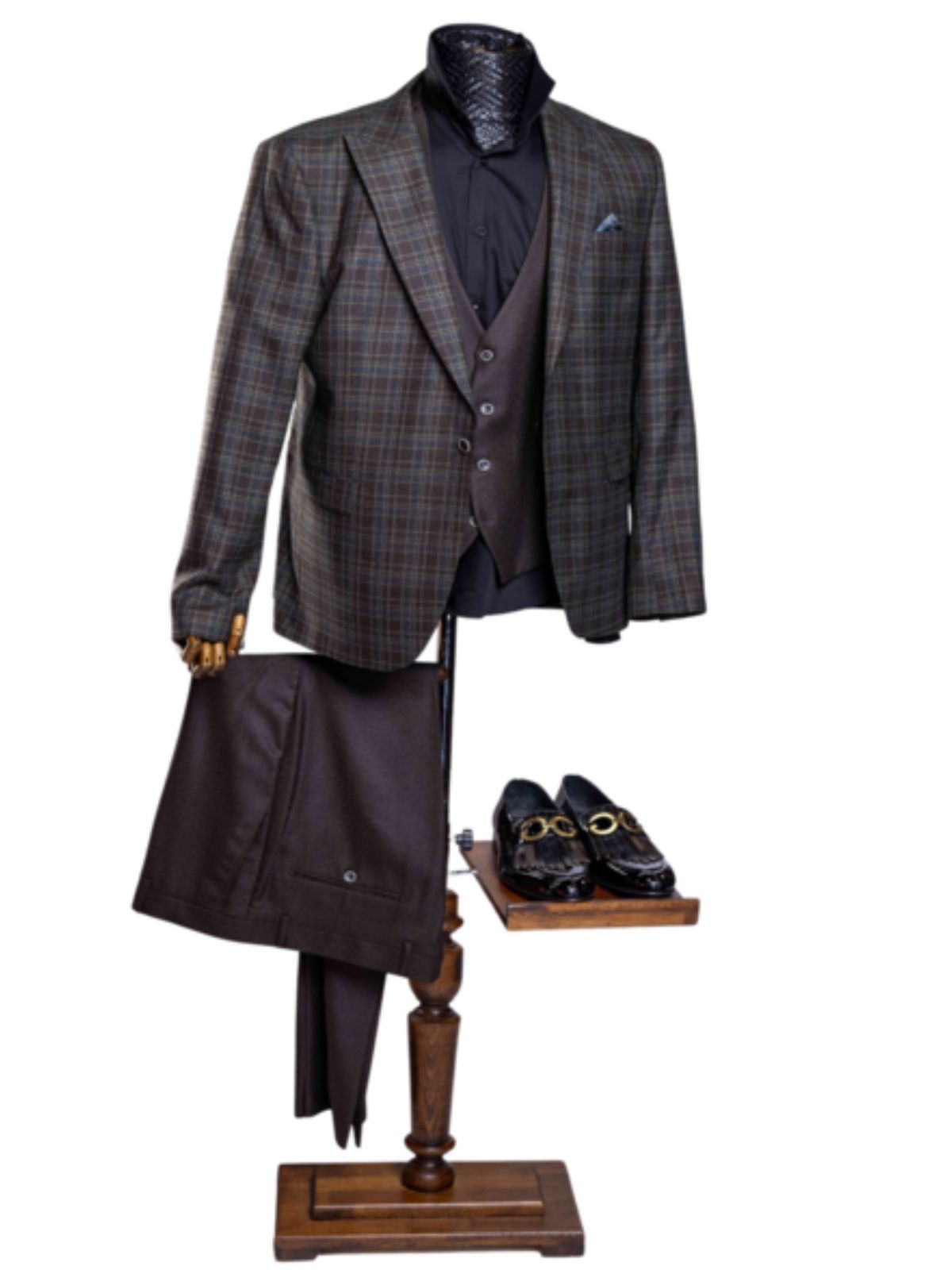 Men’s 3pc Slim Fit Checkered Pattern Suit Sets