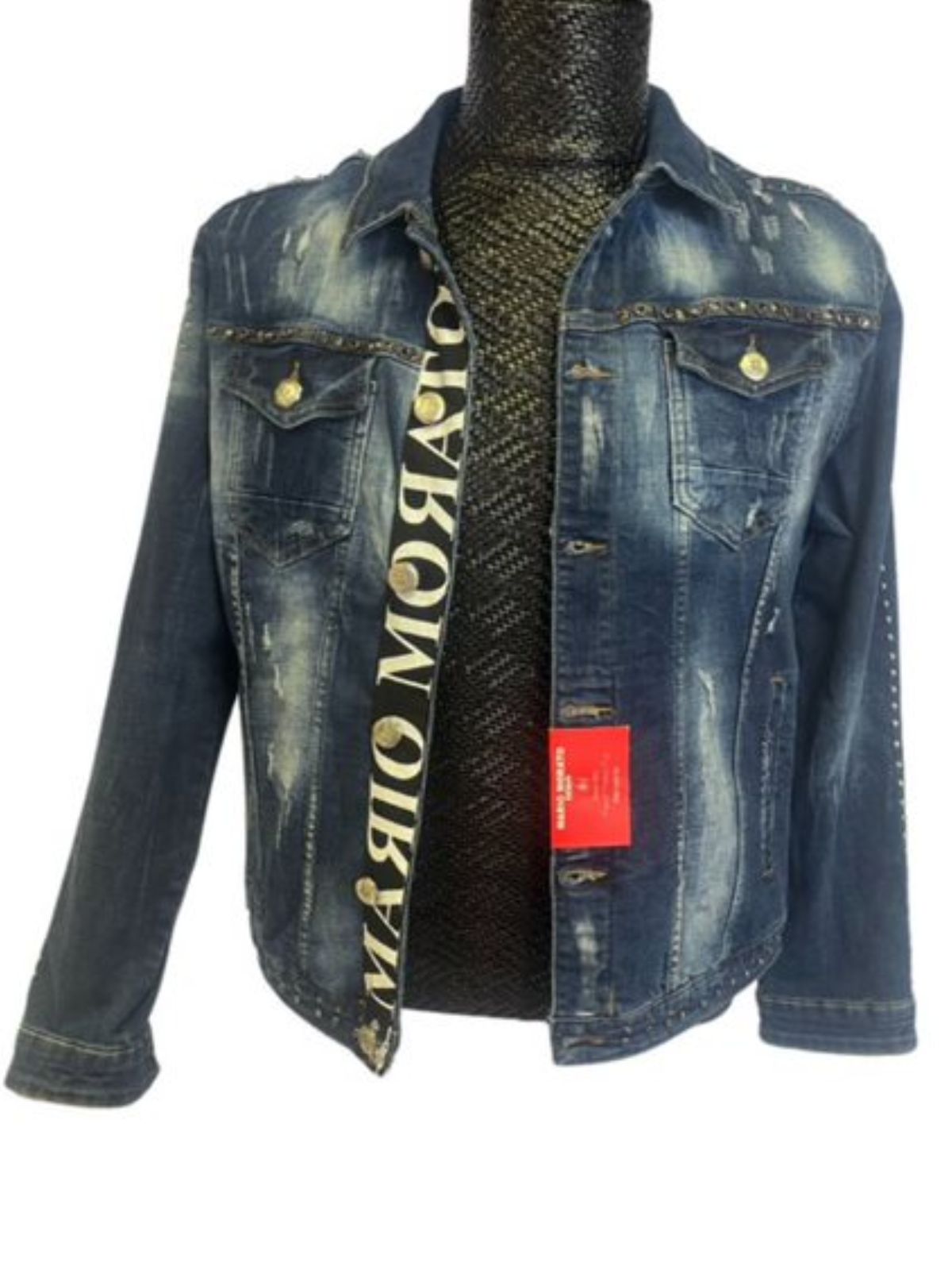 Men’s Blue Denim Jacket Long-sleeved Button-down Style